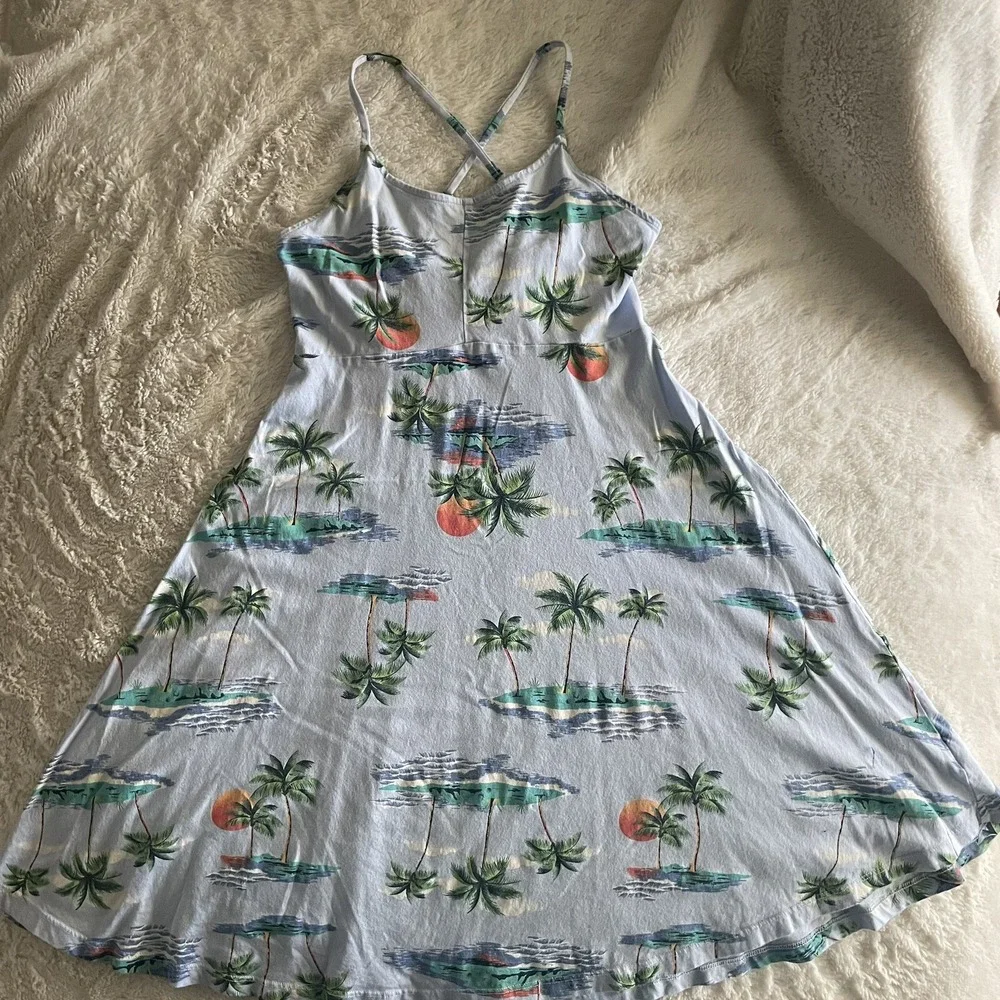 Old Navy Cami Dress Knit Tropical Coastal Casual Size 14